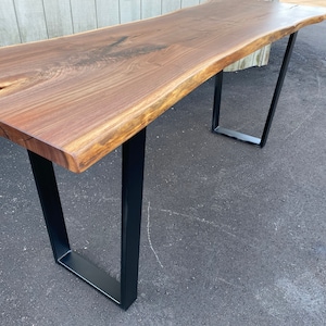 Walnut Bar Table - Premium Black Walnut Slab Dining Table -the Foundry ...
