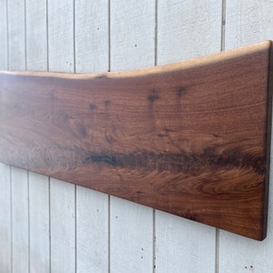 Live Edge Slab Headboard, Rustic Barn Wood Headboard with Raw Edge, King, Queen, Double, Single, Twin Bed Headboard image 3