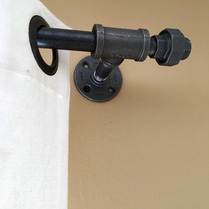 Metal Pipe Curtain Rod, Oil Rubbed Bronze,  Nickel Finish, Matte Black Curtain Rod, Shower Curtain Rod, Curtain Rail