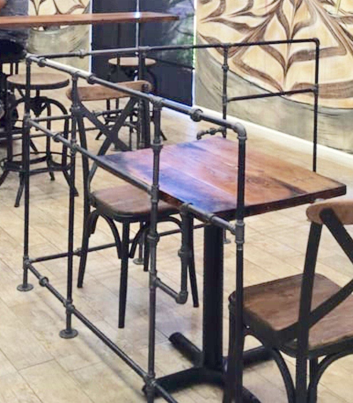 Industrial Pipe Partition Room Divider Cafe Seating Separator Etsy