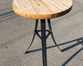 Large Round Table  -  Bistro Table, Restaurant Table - 60” Round Table - Maple Oak Walnut Cherry Table