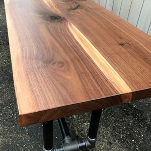 Custom Pub Table - Industrial Bar Table - Rustic Live Edge Slab Bar Table