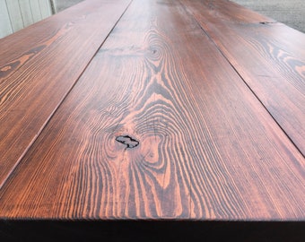 Wide Dining Table  - Quality Reclaimed Wood - heavy Metal legs