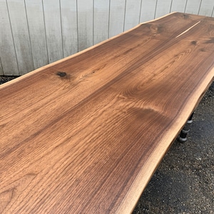 Standing Desk Top Walnut Desktop Live Edge Slab Desktop Tabletop Salvaged  Walnut Adjustable Height Desk Top