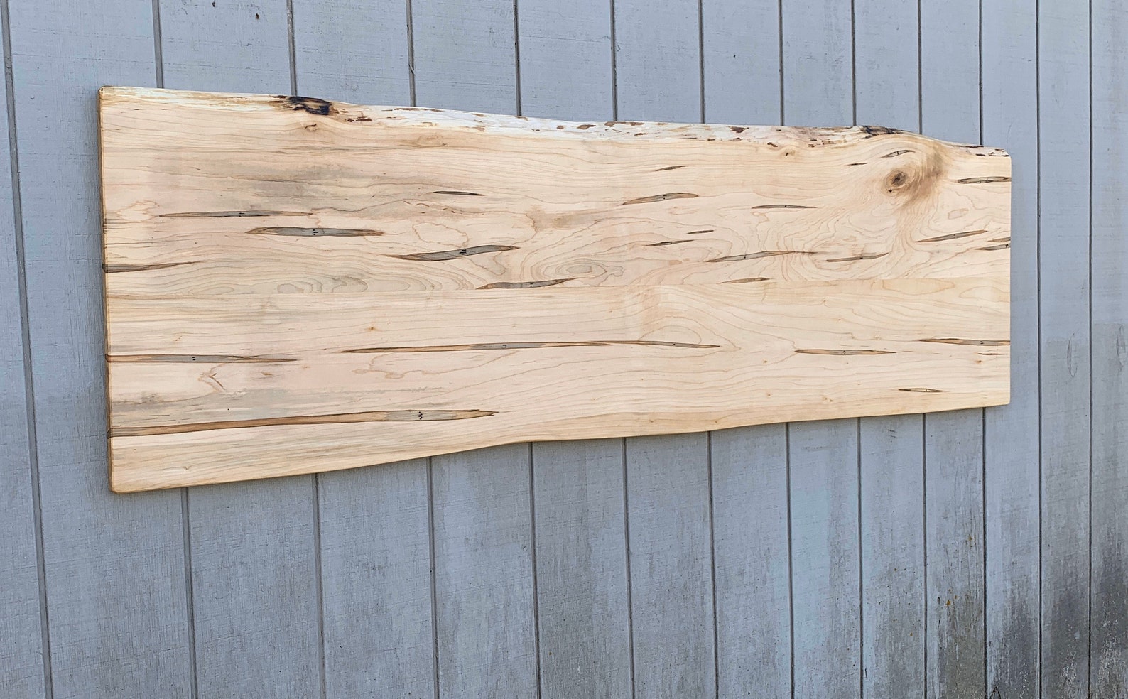 Live Edge Slab Headboard Rustic Barn Wood Headboard With Raw Etsy