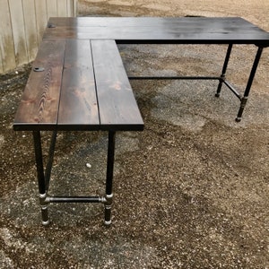 Corner Desk, L Shaped Desk, L Desk, Reclaimed Wood Office Desk, L shape desk, Optional Drawer