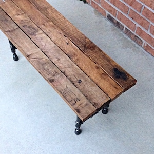 Two Are Better Than One Reclaimed Wood Bench image 2