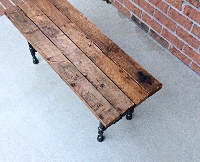 Two Are Better Than One Reclaimed Wood Bench image 2