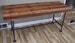 Reclaimed Wood Office Desk Metal Legs Pipe 