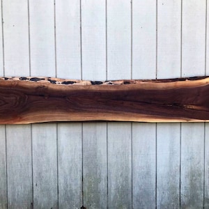 Live Edge Slab Headboard, Rustic Barn Wood Headboard with Raw Edge, King, Queen, Double, Single, Twin Bed Headboard image 5