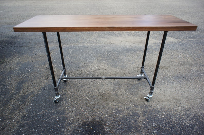 Industrial Casters with Lock For Black Iron Pipe Furniture Etsy