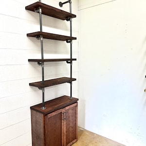 Industrial Reclaimed Wood Shelving Unit: Rustic Book Shelf, Custom Home ...