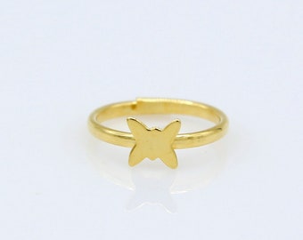 Vintage Gold Butterfly Ring - NOS