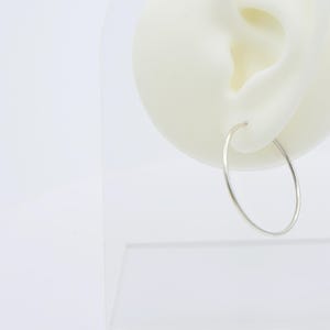 Vintage 925 Sterling Silver Hoop Earrings - Everyday Hoops - New Old Stock 30.5mm Endless Hoops