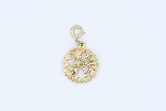 Vintage Sarah Coventry 1975 SWEETHEART Charm Pendant Drop Gold Tone Cupid Cherub Angel Love Rare!