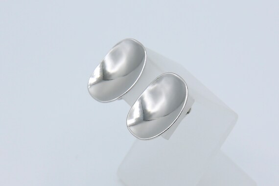 Vintage 1979 Sarah Coventry REFLECTOR Earrings Silver Tone Large Clip On Rare!