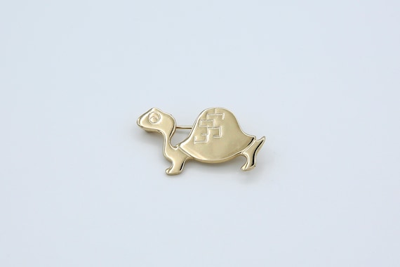 1968 Sarah Coventry "Slow Poke" Pin Brooch Gold T… - image 2
