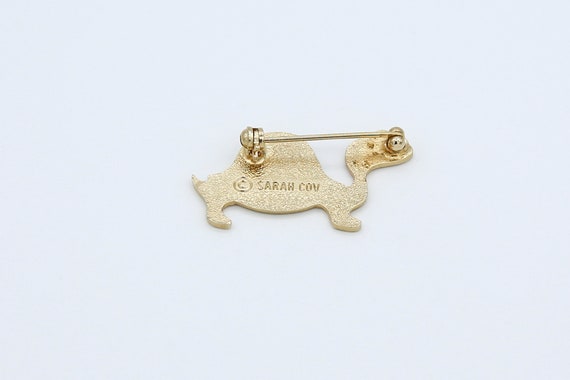 1968 Sarah Coventry "Slow Poke" Pin Brooch Gold T… - image 4