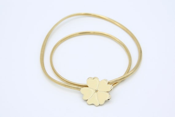 Vintage 1979 Sarah Coventry SNOW BLOSSOM Chain Belt Enameled Flower Floral Gold Tone Accessory Rare