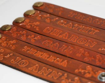 Genuine Leather Name Bracelets