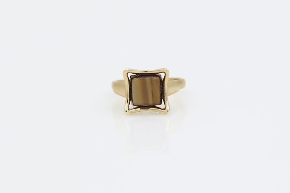 Vintage Sarah Coventry 1978 Annette Ring RARE Goldentone Costume Jewelry Adjustable Signed