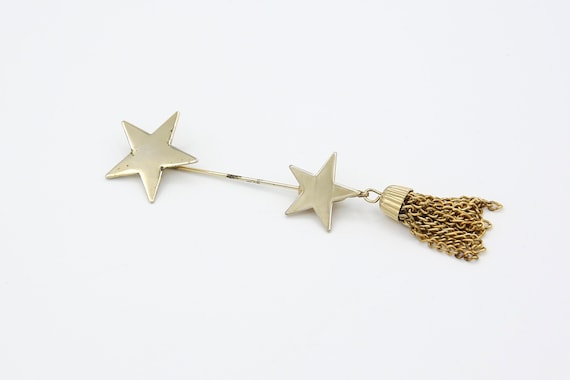 1976 Sarah Coventry "Star Shower" Stick Pin Brooch Gold Tone RARE Vintage 70s