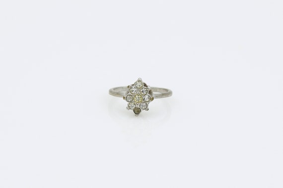 Vintage Sarah Coventry "Galaxy" Ring 1983 Silver Tone Size 6 14kt HGE RARE