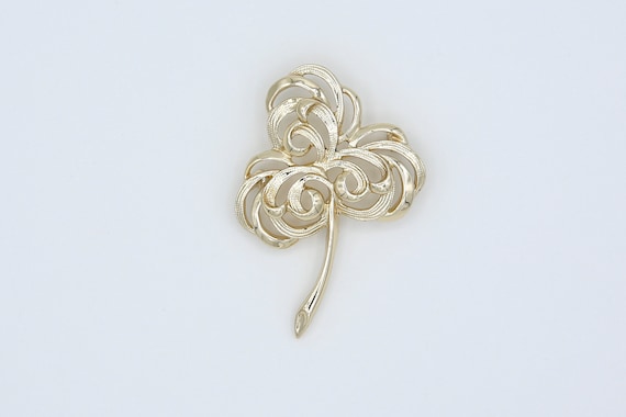 1973 Sarah Coventry FEATHER BRIGHT Pin Brooch Gold Tone RARE Vintage 70s