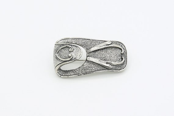 1973 Sarah Coventry "Split-Trick" Pin Brooch Antique Silver Tone RARE Vintage #6835