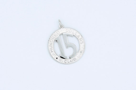 Vintage Sarah Coventry 15 HUNDRED DOLLAR CLUB Sales Award Reward Charm Silver Tone Rare