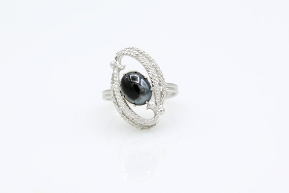 Vintage Sarah Coventry 1971 Ebb Tide Ring RARE Silvertone Adjustable Costume Jewelry