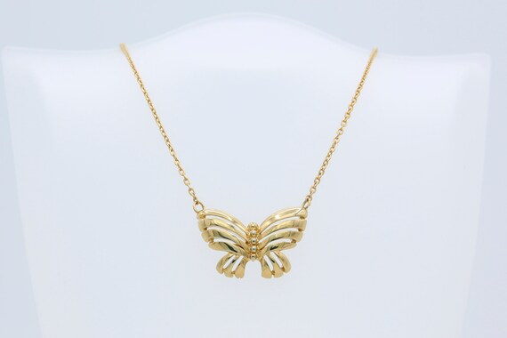 Vintage Sarah Coventry 1978 FANCY FREE Necklace Pendant Drop Gold Tone Butterfly Rare!