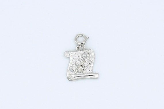 Vintage Sarah Coventry 10000 DOLLAR CLUB Scroll Sales Award Reward Charm Silver Tone Rare