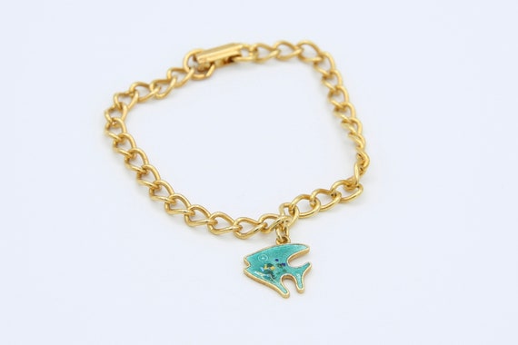 Vintage 1975 Sarah Coventry GUPPY Gold Tone Fish … - image 3