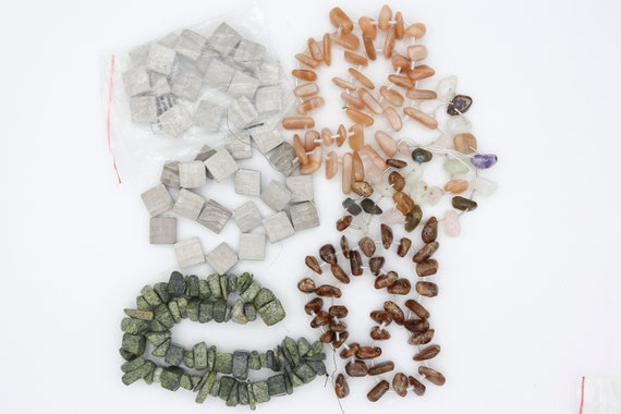 FMG Bead Lot #4 - NOS Mixture Gemstone Marble Serpentine Jewelry Making Supplies Bundle