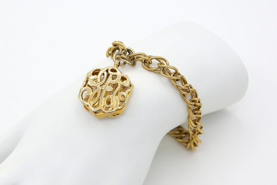 Vintage 1967 Sarah Coventry YOUNG CHARMER Chain Charm Bracelet Gold Tone RARE