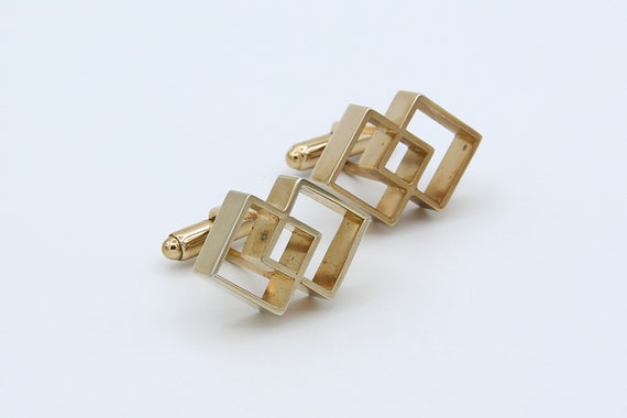 Vintage Sarah Coventry Denmark Cuff Links: Gold Tone Formal Accessory
