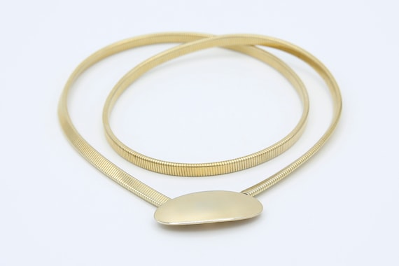 Vintage 1980 Sarah Coventry TWIST ABOUT Chain Belt Gold Tone Buckle Accessory Rare