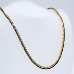 Vintage 1982 Sarah Coventry MIDNIGHT MAGIC Necklace Black Gold Tone Mixed Metal Double Chain Rare!