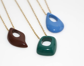 Multi Colored Open Drop Necklaces