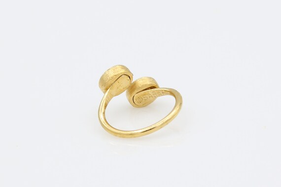 Vintage Sarah Coventry "Duo Fashion" Ring 1978 Go… - image 4