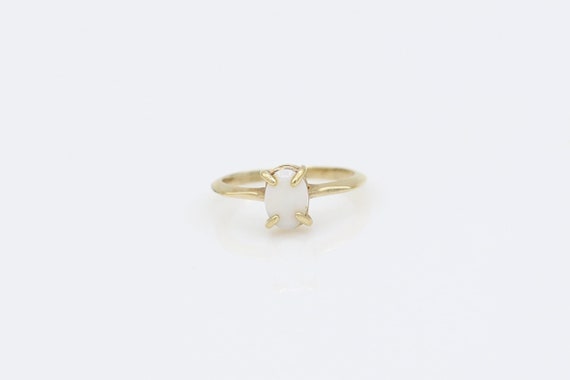 Vintage Sarah Coventry "Genuine Opal" Ring 1979 Gold Tone Size 7 Opal RARE