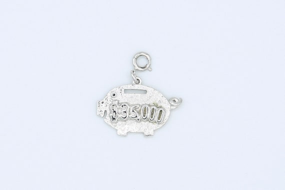 Vintage Sarah Coventry 35000 DOLLAR Piggy Bank Sales Award Reward Charm Silver Tone Rare
