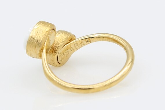 Vintage Sarah Coventry "Duo Fashion" Ring 1978 Go… - image 5