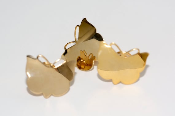 Vintage Butterfly Pin in Gold Tone - NOS Butterfly Brooch