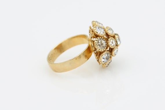 Vintage Sarah Coventry "Dazzler" Ring 1974 Gold T… - image 4