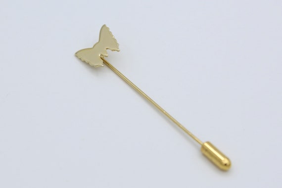 Vintage Butterfly Stick Hat Pin Brooch – NOS - image 2