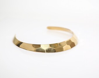Faceted Gold Tone Wrap Necklace - Vintage NOS Choker