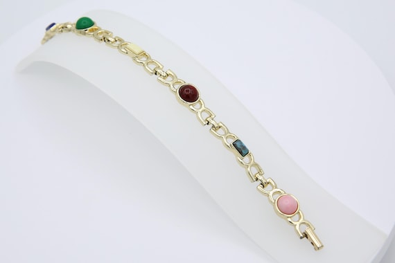 Vintage 1979 Sarah Coventry COLORAMA Bracelet, Multi-Stone Bracelet, Colorful Bracelet, Gold Tone, Rare