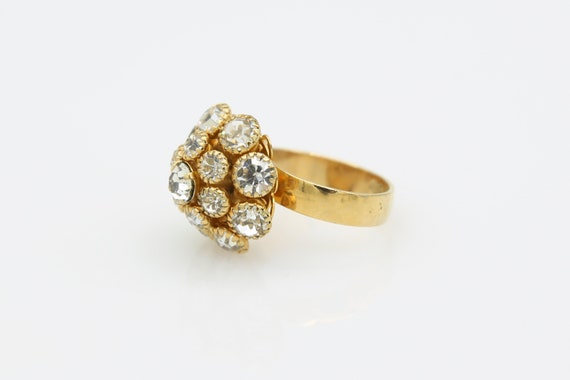 Vintage Sarah Coventry "Dazzler" Ring 1974 Gold T… - image 3